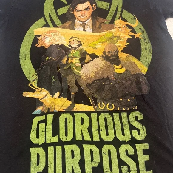 Marvel Studio Loki Glorious Purpose Loki Series Unisex Black T-Shirt Medium S-M - Picture 4 of 5